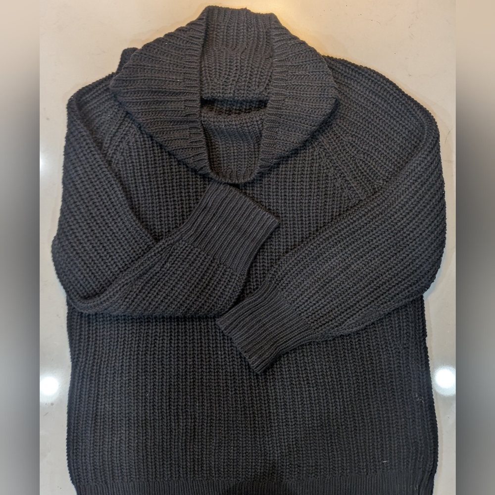 Haven Well Within By Talbots Shaker Stitch Cowlneck Sweater